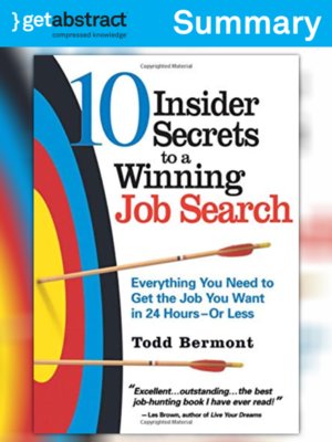 cover image of 10 Insider Secrets to a Winning Job Search (Summary)